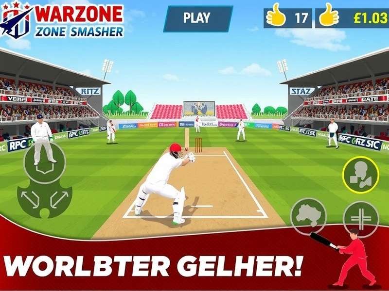 Cricket Warzone Smasher gameplay screenshot